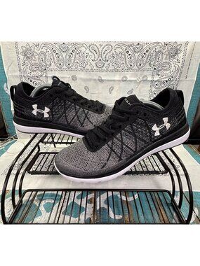 Under Armour Threadborne Fortis, 1295734-001, Black/White, Men's Size 7.5